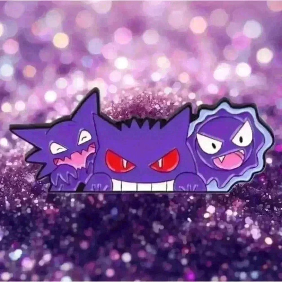 Gastly, Haunter, Gengar Evolution Enamel Pin Collection - Pokémon Fan's Favorite - Picture 1 of 6